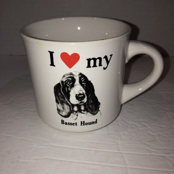 I Love My Basset Hound Dog Coffee Mug Cup Papel Strand Enterprises - Picture 5 of 8